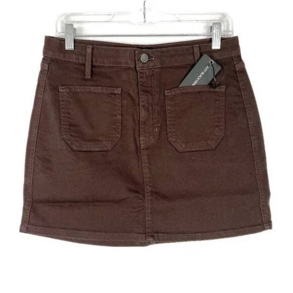 Just Black Dresses & Skirts - Just Black Denim Brown Espresso Mini Skirt - M